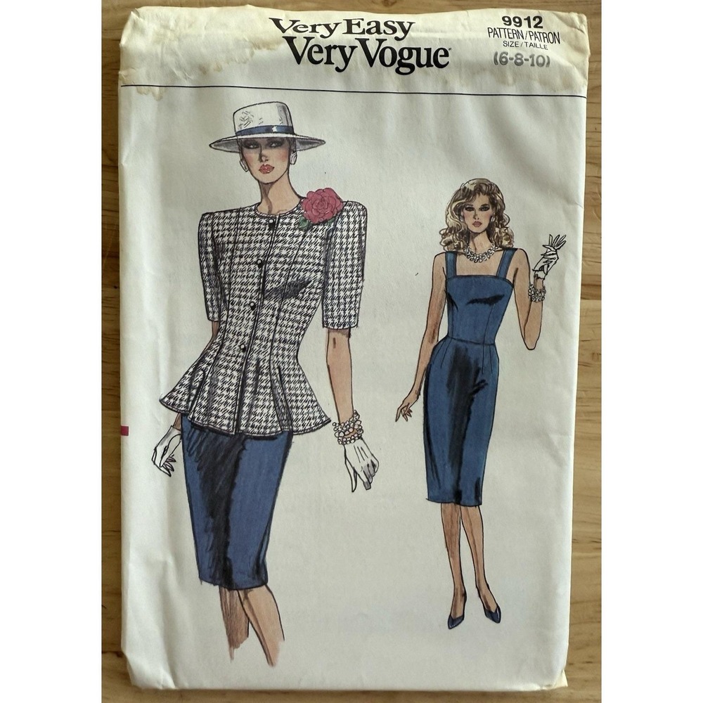 Vogue Pattern 9912 Misses' Dress‎ Size 6 8 10 Uncut FF